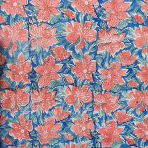 Floral mano bloque impreso Kantha Stitch edredón 108 \ "X90 \" suave ligero relleno de algodón al por mayor conjuntos de edredón personalizables - Product Image 1