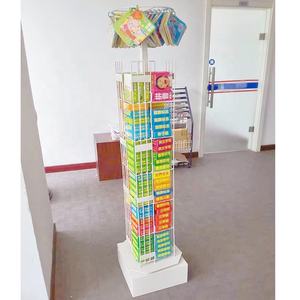 Estantería de alambre de metal moderna personalizada para biblioteca, librería, soporte de exhibición colgante para niños, libros de historietas, revistas, folletos - Product Image 2