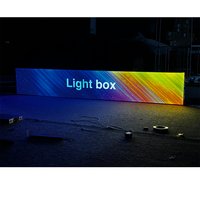 Bannière lumineuse LED en aluminium de 10 pieds avec marquage personnalisé en couleur, pour exposition, publicité intérieure, boîtes lumineuses suspendues