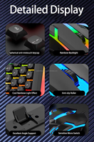 JSGAMING Nouveauté Clavier et souris de jeu, interface USB, clavier filaire rétroéclairé pour PC de bureau