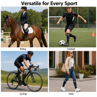 Chaussettes de sport en tricot extensible sur mesure, chaussettes d'équitation pour l'équitation, le cyclisme, le football, OEM ODM, logo personnalisé