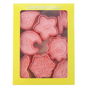 Molde de Galletas con Diseño de Nubes y Dibujos Animados, Moldes de Plástico para Hornear Pasteles con Forma de Luna y Estrellas, Caja de 8 Piezas - Product Image 6