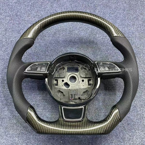 Volant Personnalisé en Cuir Alcantara Compatible avec <span class=keywords><strong>Audi</strong></span> A3 A4 A5 A6 A7 Q3 Q5 Q7 S4 S5 S6 RS4 RS7 R8 RS3 C7 S3 B8 B9 S4 Q3 8 - Product Image 6
