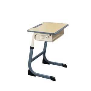 Vente en gros design moderne et bon marché pour un seul étudiant ensemble bureau et chaise d'école mobilier de classe primaire