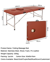 Table de massage pliante légère, lit pour extensions de cils, réglable en hauteur sur 8 niveaux avec appui-tête et accoudoirs pour salon