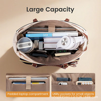 LOVEVOOK Bolso de Hombro de Piel Sintética para Mujer, Bolso de Mano para Computadora Portátil, para Negocios, Viajes, Oficina, Universidad, Enfermera, Maestra