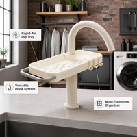Support de rangement optimiste pour robinet de salle de bain, organisateur d'évier de cuisine pour savon et éponge