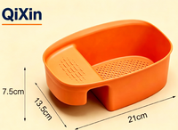 Panier égouttoir multifonctionnel en plastique pour évier avec trous de drainage pour le rinçage des légumes et des fruits, rangement de cuisine