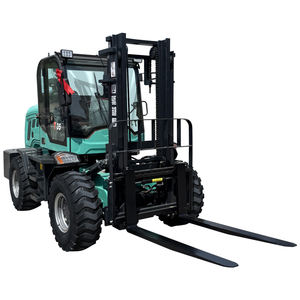 Forklift Listrik Kecil untuk Penggunaan Off-Road 4x4 4WD Kemampuan Medan Kasar Penuh - Product Image 1