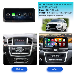 Không dây Carplay Android Auto 12.3 ''linux màn hình cho Mercedes Benz ml w166 GL x166 2012 2015 đa phương tiện đài phát thanh <span class=keywords><strong>Receiver</strong></span> - Product Image 5