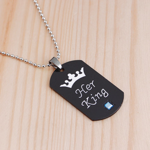LLavero de su rey y reina, colgante de aleación creativo negro, collar de amor para siempre para pareja, joyería de San Valentín - Product Image 6