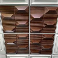 Panneaux muraux et de plafond en PVC noir imperméables et résistants à l'humidité, 24''*24'', pour usage en appartement, décoratifs