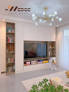 モダンラグジュアリーブラック<span class=keywords><strong>TV</strong></span>キャビネット現代ミニマリストデザイン折りたたみ式<span class=keywords><strong>TV</strong></span>スタンド/コンソール農家または家 - Product Image 2