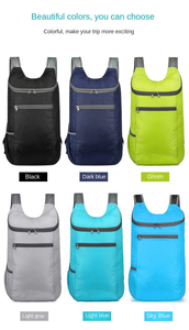 Mochila plegable ligera de tela Oxford, mochila de viaje portátil con cremallera, mochila de senderismo, bolsa deportiva impermeable para exteriores - Product Image 5