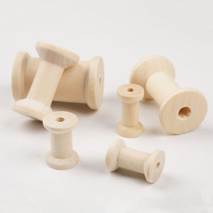 Natural Wood Spool Handmade Solid Wood <b>Retro</b> Craft Supply For DIY <b>Decorations</b> And Winding Coil - Product Image 2