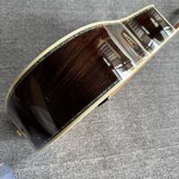 D45 All Solid Wood Acoustic Guitar Spruce Rosewood Ebony Glossy Finish Vintage Style Professional Custom Beat Stringed