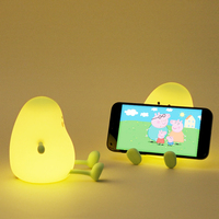 Lampe de chevet portable mignonne en forme de mangue, avec capteur tactile, rechargeable, LED, pour enfants et bébés