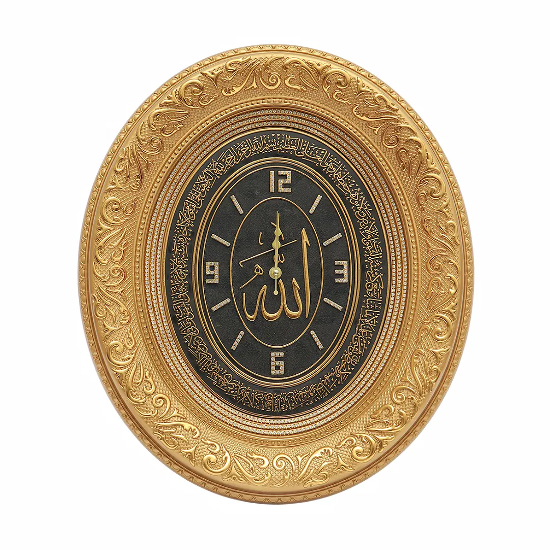 Vendita calda orologio da parete islamico Azan e decorazioni per la casa numero arabo orologio da parete arredamento camera da letto arte della parete islamica colore multiplo