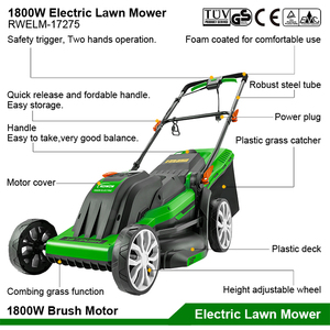 <span class=keywords><strong>Tagliaerba</strong></span> Elettrico 1800W, Attrezzo da Giardino per Taglio Erba, <span class=keywords><strong>Macchina</strong></span> Portatile a Spinta Manuale con Cavo - Product Image 2
