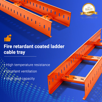 Plateau de support de câbles KUALIAN en acier au carbone robuste, ignifuge, ventilé, type échelle, avec excellente dissipation thermique