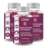 Gummies véganes naturelles pour stimuler la libido féminine avec infusion de palmier nain, 60 gummies, 2 par jour pour adultes