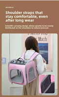 Sac à dos respirant pour animaux de compagnie avec fenêtre transparente et trous de ventilation supérieurs, idéal pour les promenades en parc et les sorties avec votre animal.