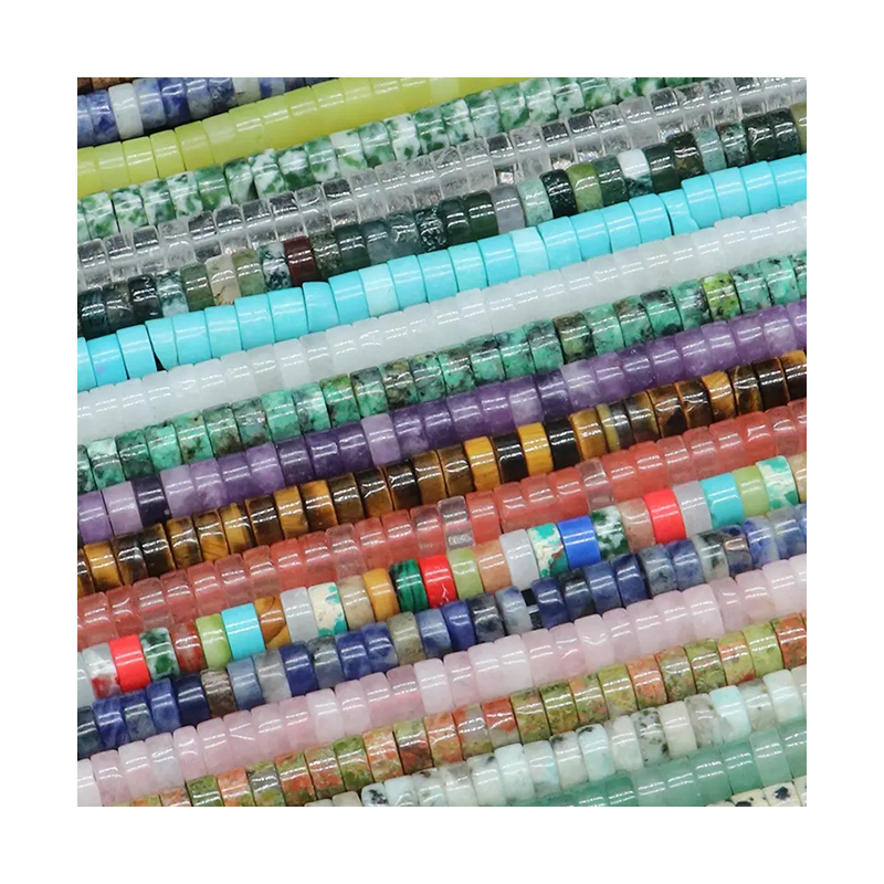 Bestone Crystal Amethyst Rose Quartz Color Stone 3*6mm Space Flat Beads for Jewelry Making Bracelet Necklace Earring Accessories