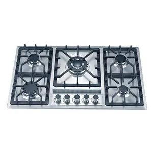 Hot bán 5-burner gas HOB thép không gỉ được xây dựng trong bếp gas cho hộ gia đình sử dụng