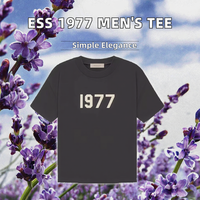 T-shirt à manches courtes et short FOG Essentials pour homme ESS 1977, 100% coton tricoté, haute qualité, style hip-hop, surdimensionné, vente en gros