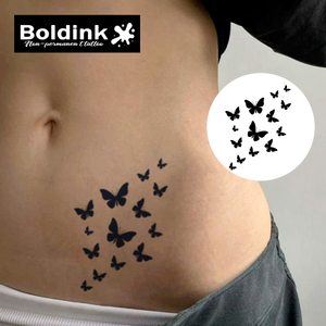 รอยสักลายผีเสื้อแบบไดนามิกเหมือนจริง ติดทนนาน 2 สัปดาห์ กันน้ำ ด้วยหมึกจากัว ยี่ห้อ Boldink Custom - Product Image 3
