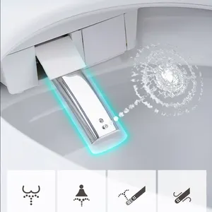 Peralatan sanitasi kamar mandi Modern teknologi tinggi desain sensasi kaki penyiram keramik Cerdas satu bagian toilet pintar