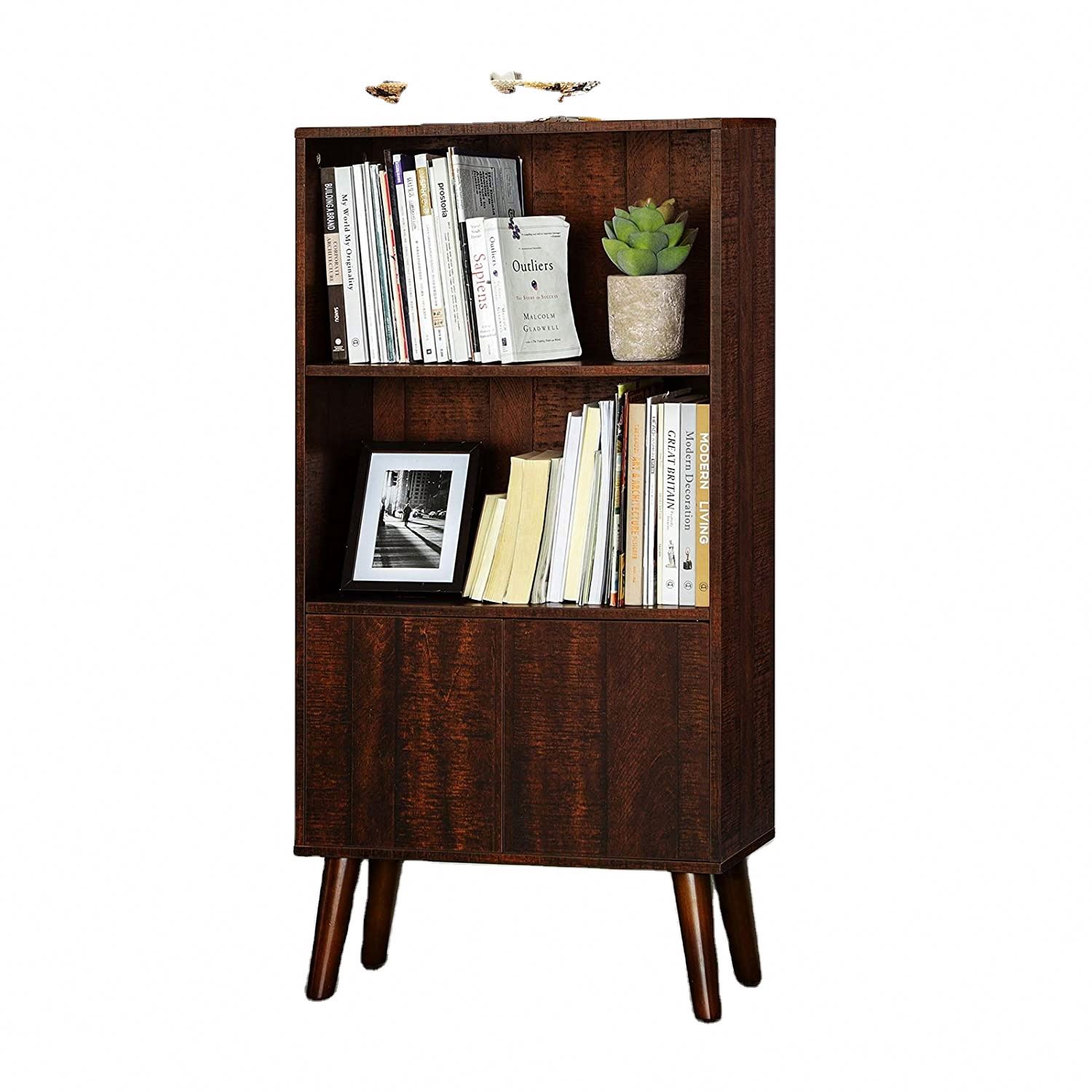 Лидер продаж, Дешевая современная деревянная мебель для дома и офиса простого дизайна, деревянная книжная полка, книжный шкаф, маленькая витрина, книжная полка