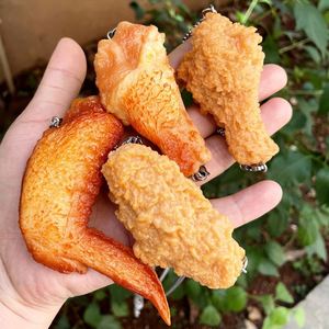 สร้อยคอรูปอาหารจำลอง ของขวัญขายส่ง สร้อยคอไก่ทอดสามมิติสุดสร้างสรรค์ สำหรับผู้หญิงและผู้ชาย - Product Image 3
