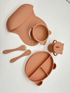 Ensemble de vaisselle pour bébé multi-styles, de qualité alimentaire, respectueux de l'environnement, en silicone souple, pour l'alimentation <span class=keywords><strong>complémentaire</strong></span> - Product Image 6