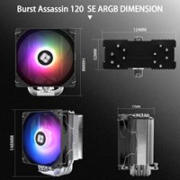 Stock Thermalright Burst Assassin 120 SE ARGB 6 Heat Pipes Cpu Heatsink Fan Copper 4 Pin + 5V 3pin ARGB CPU Cooler Fan
