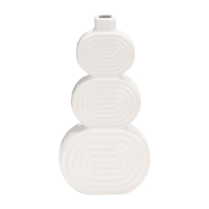 Vaso ovale impilabile in ceramica, stile moderno boho, per soggiorno, camera da letto, ufficio. - Product Image 1