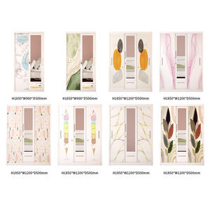 Armoire en métal, <span class=keywords><strong>placard</strong></span> de chambre à coucher, armoire en acier, casier, <span class=keywords><strong>porte</strong></span> <span class=keywords><strong>coulissante</strong></span> ou <span class=keywords><strong>porte</strong></span> battante, armoire de rangement - Product Image 4