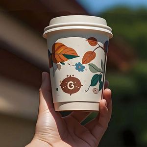 Gobelets en carton ondulé double paroi écologiques jetables de qualité alimentaire pour café chaud à emporter, personnalisables - Product Image 3