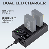 Pengisi Daya Baterai Kamera K&F Concept Dual Slot Quick Charger LP-E17 untuk Canon EOS RP, Rebel T8i, T7i, T6i, T6s, SL2, SL3, EOS M3
