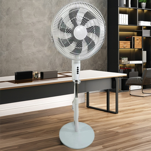 Ventilador de Pie Vertical de Alta Gama de 16 Pulgadas con Luz, Aspas de Plástico PP, Control Mecánico, Altura Ajustable, Temporizador, Enfriamiento por Aire, Modelo D - Product Image 5