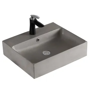 Modern Nordic Style Simple Table Mounted Cement Terrazzo Wash Basin