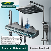 Ensemble intelligent de douche de pluie de salle de bains de luxe moderne ensemble de mélangeur de douche de piano de Digital