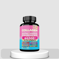Paquet de marque privée capsules de collagène soutien nutritionnel 14 en 1 supplément pour la peau des articulations des cheveux et des ongles avec des pépins de raisin