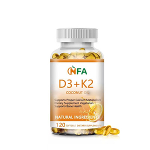 ซอฟต์เจล D3+K2 ผสมน้ำมันมะพร้าว อาหารเสริมสำหรับผู้ใหญ่ ช่วยเสริมสร้างการเผาผลาญและสุขภาพกระดูก ขายดี - Product Image 1