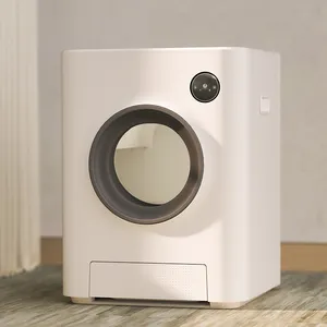 Caixa inteligente de sujeira de gato, máquina de limpeza automática com controle remoto por app, de banho inteligente, com display digital
