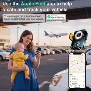 Cargador inalámbrico para coche Rastreador GPS Compatible con Apple Find My Car Diseño oculto IOS Solo descargas de aplicaciones no desconocidas Tarifas adicionales - Product Image 2