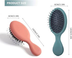 Cepillo Masajeador para el Cuidado del Cabello con Diseño de Paleta de Goma Ventilada - Impermeable, Cojín Suave, Cerdas de Nylon y Cerdas de Jabalí / Cepillo Desenredante para Cabello Seco - Product Image 2