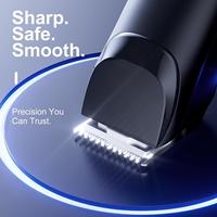 Kit de toilettage de la barbe pour homme 15 en 1, tondeuse électrique étanche IPX6 pour le visage, la moustache, le nez, les oreilles, les poils du corps, rechargeable, cadeau pour homme