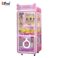 Mesin Permainan Crane Vending Grosir Pabrik Lifun, Dioperasikan Koin/Uang Kertas, Logam, Mainan Boneka Beruang Lucu, Penjepit Boneka Permen