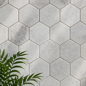 Bali Crystal <b>White</b> Onyx Marble Polished Modern Entry Hexagon Mosaic Tiles Premium Quality Waterproof Eco-Friendly for Hotel - Product Image 1